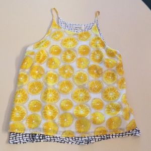 Anthropologie Porridge Lemon Tank Top